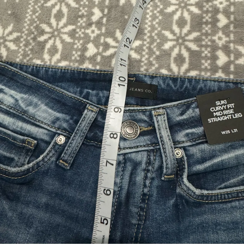 NWT Buckle Silver Jeans Curvy Suki Mid‎ Rise Straight Leg Jeans Indigo Size 25 - Image 10