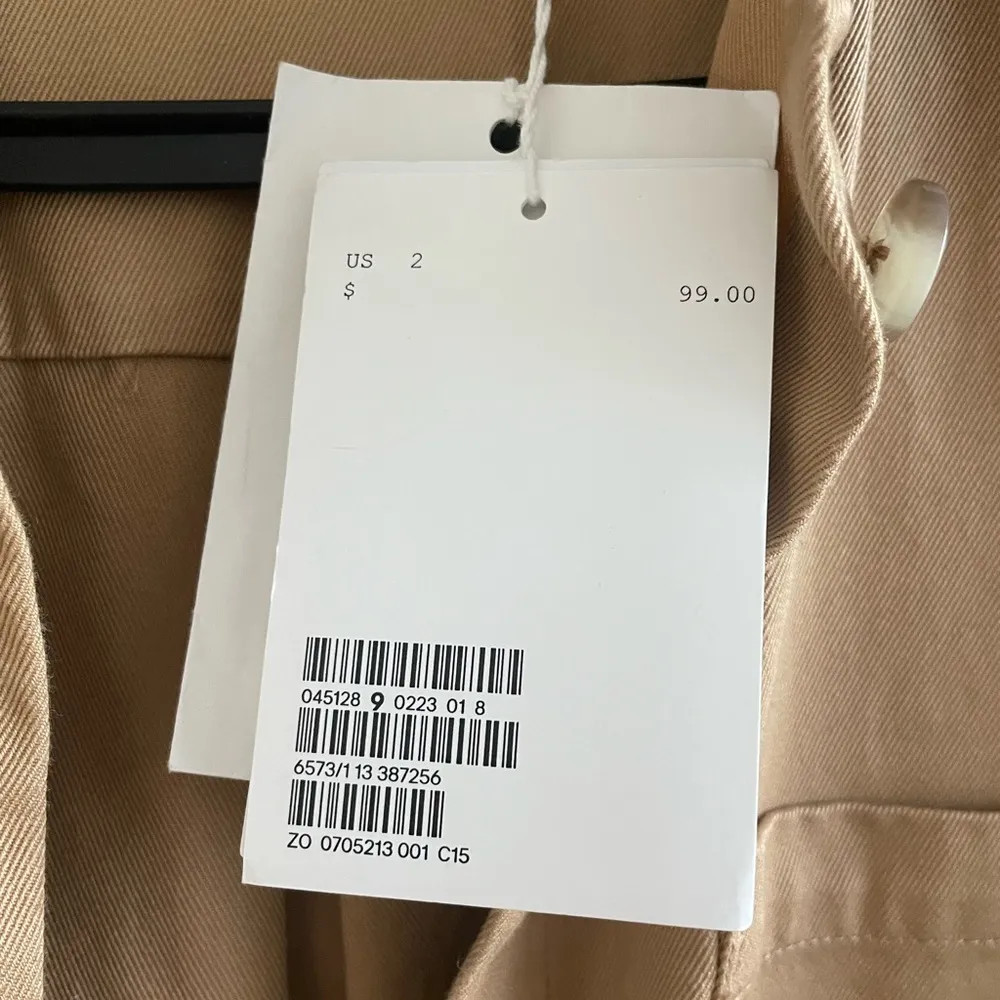 & Other Stories Belted Cotton Boilersuit Jumpsuit Size 2 - Image 3