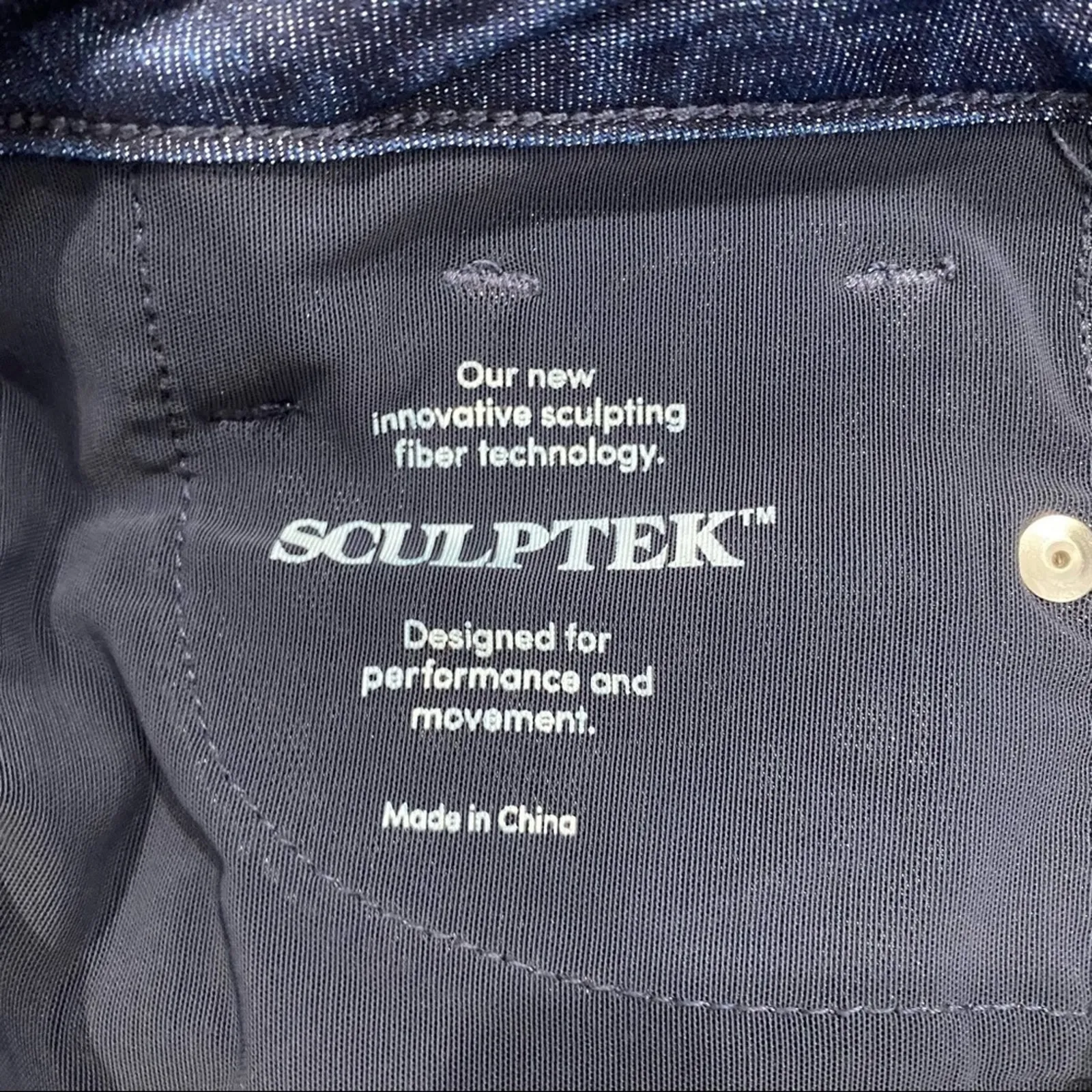 Athleta Sculptek Dark Wash Stretch Skinny Jeans Sculpting Denim Sz 2 - Image 10