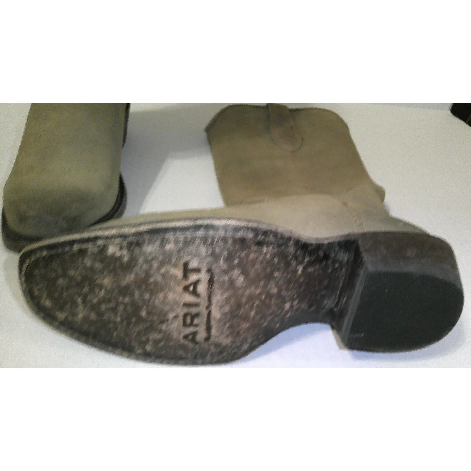 New NWT Womens 7 Ariat Memphis Boot Western Burnt Taupe Suede Light Brown Leathe - Image 4