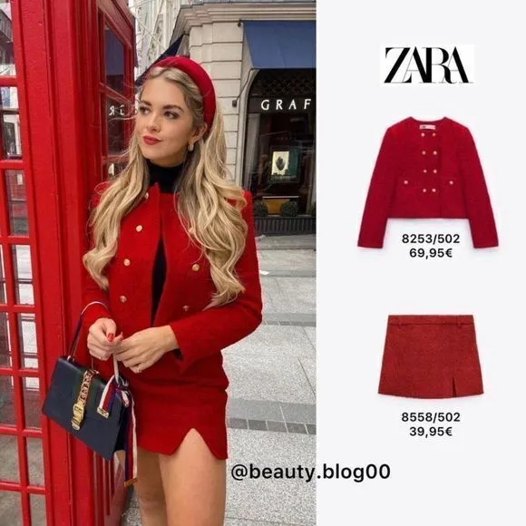 NEW ZARA‎ WOMAN TEXTURED DOUBLE BREASTED JACKET - Image 2