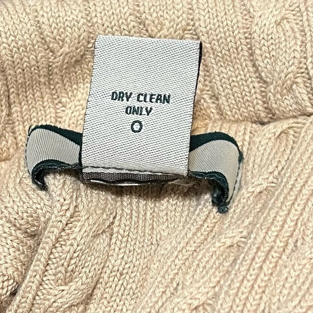 525 America Button Up Blazer Cardigan Vintage Neutral Beige Cable Knit S - Image 10