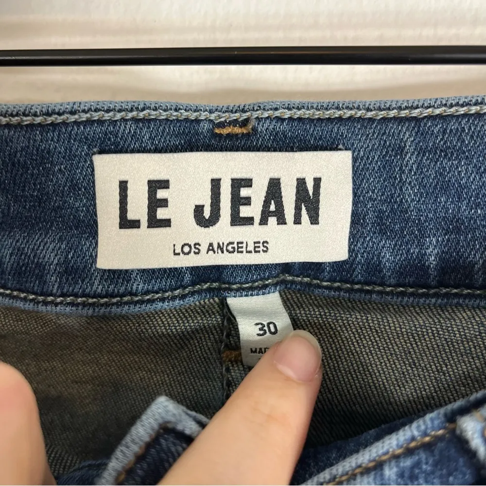 Le Jean Stella Crop Flare Jeans Luna Medium Blue Size 30 - Image 6