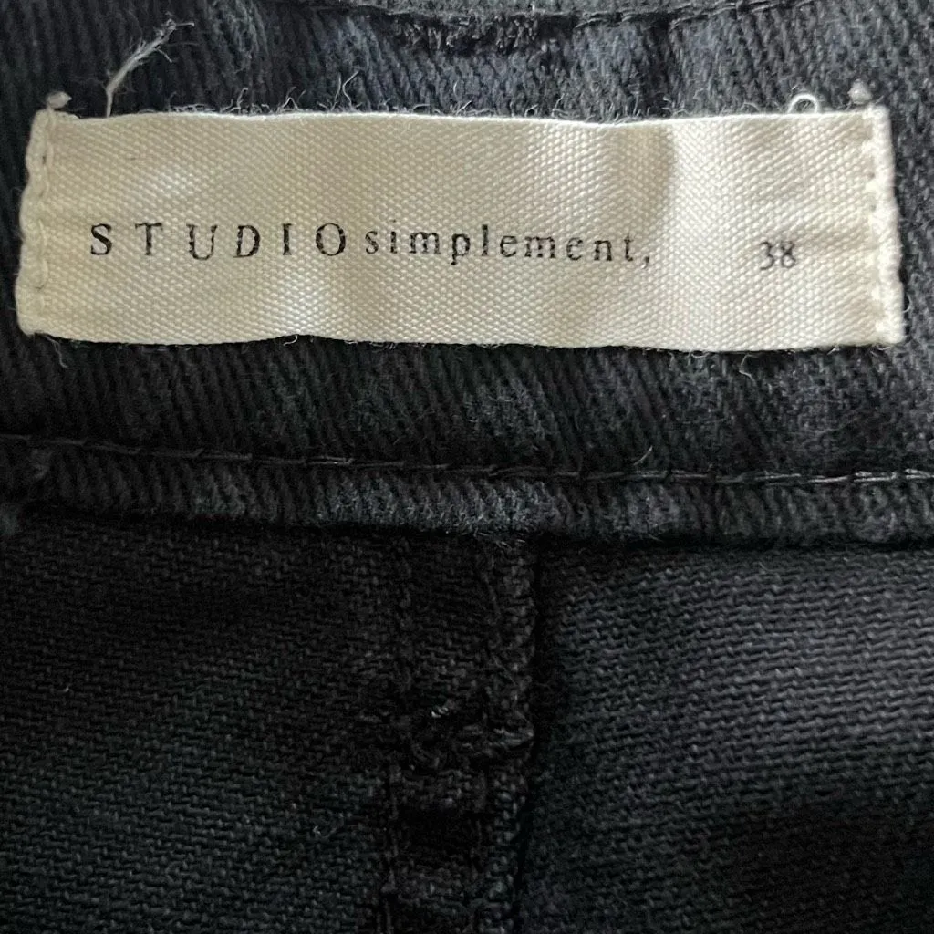 Studio Simplement Black Jeans Korean Designer Size 4 - Image 5