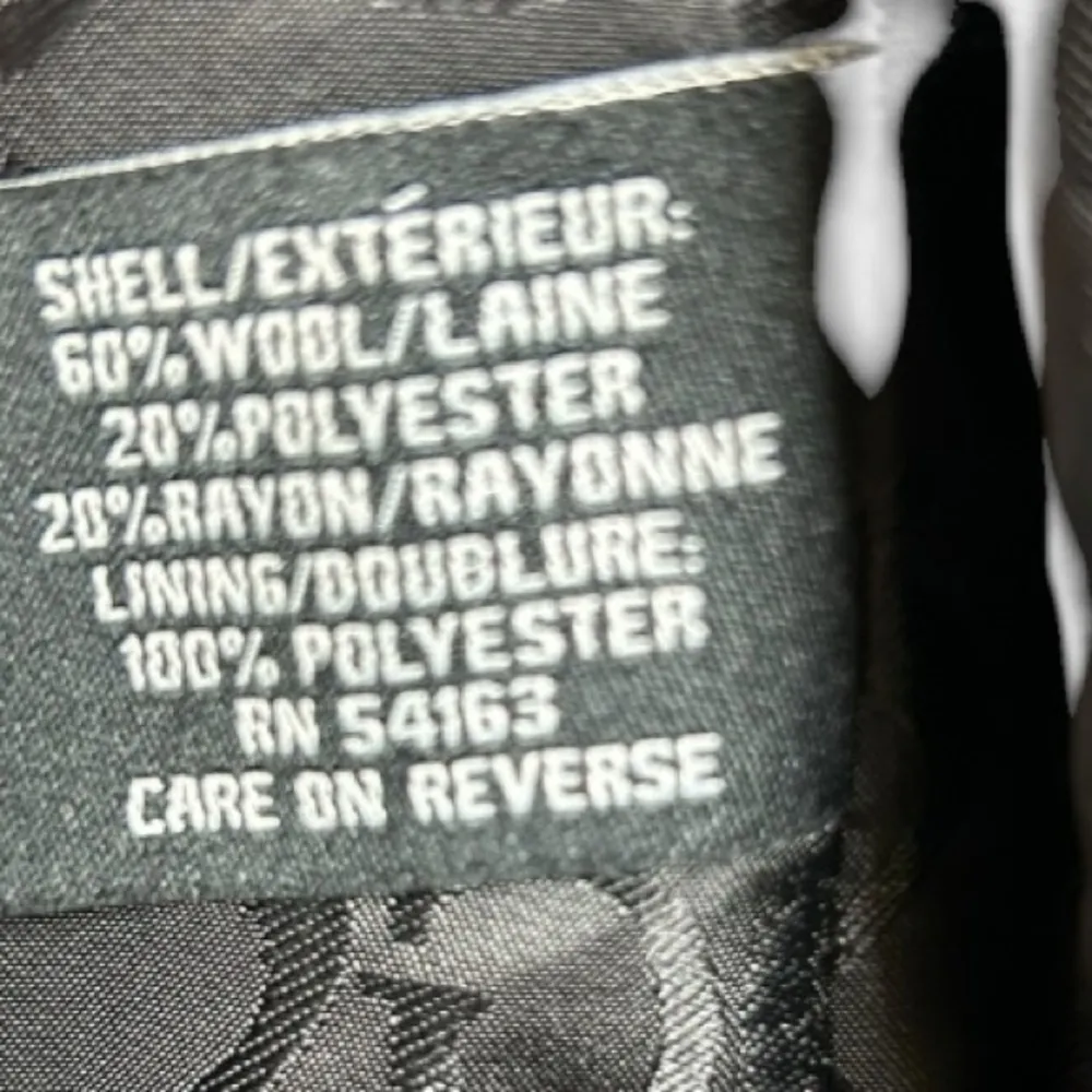 Guess Womens Large Dark Gray Wool Blend Lined Collared Fitted Pea Coat - Image 12