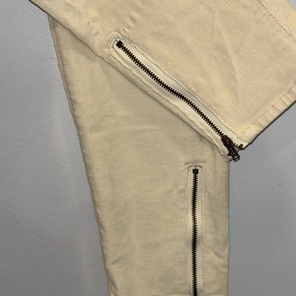 Lucky Brand Women's Cream Skinny Jeans with Zipper Detail - Image 5