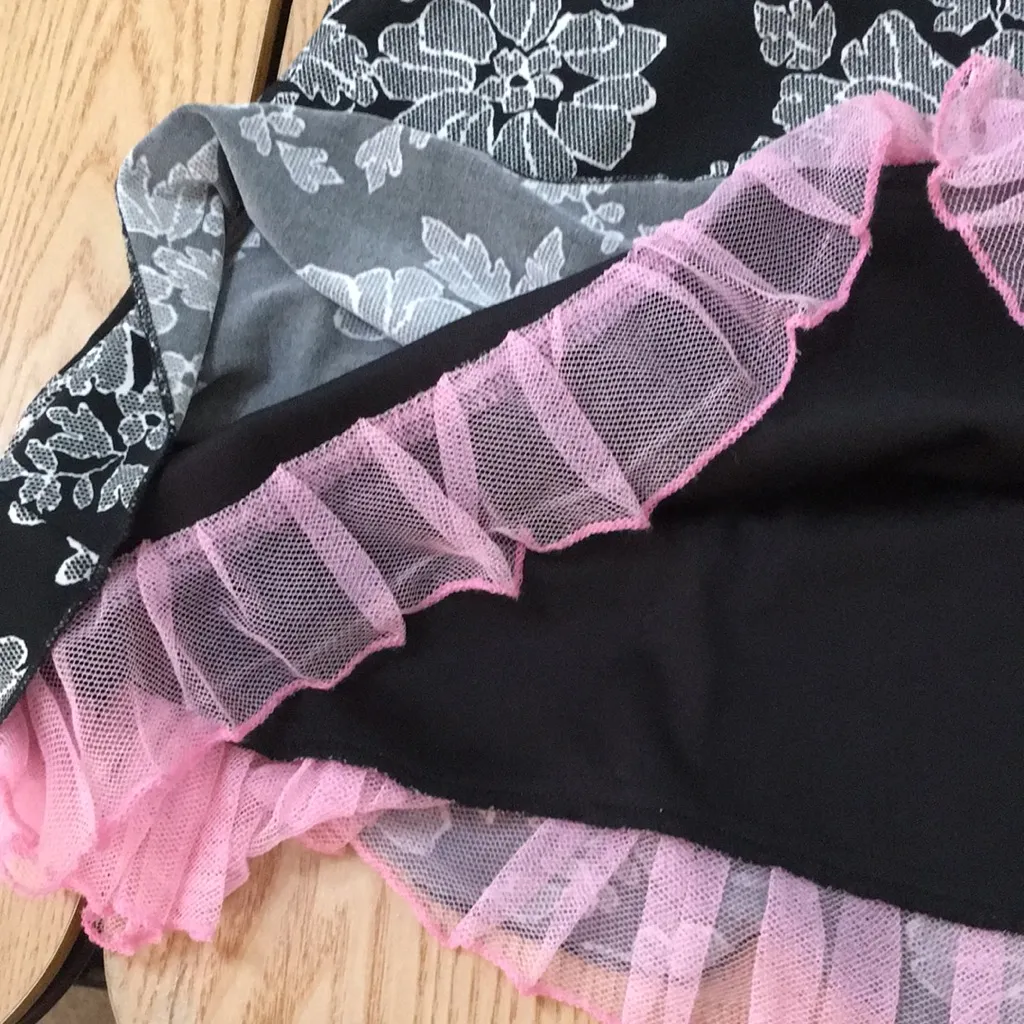 New Women’s Ruby Rox Dress Tulle Stretchy Soft Comfy Black Pink Size Medium - Image 5