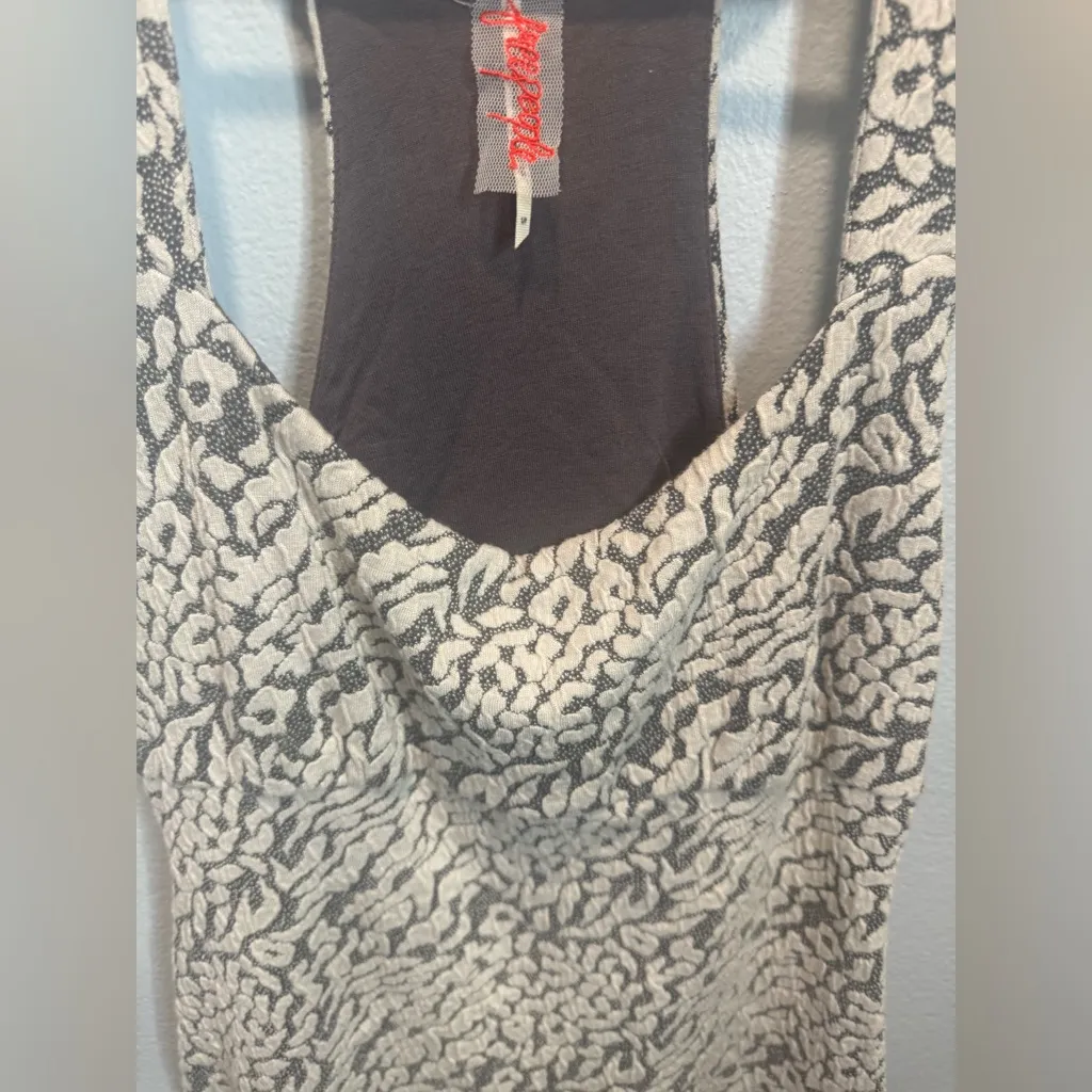 Free people, white and gray mini leopard dress - Image 5