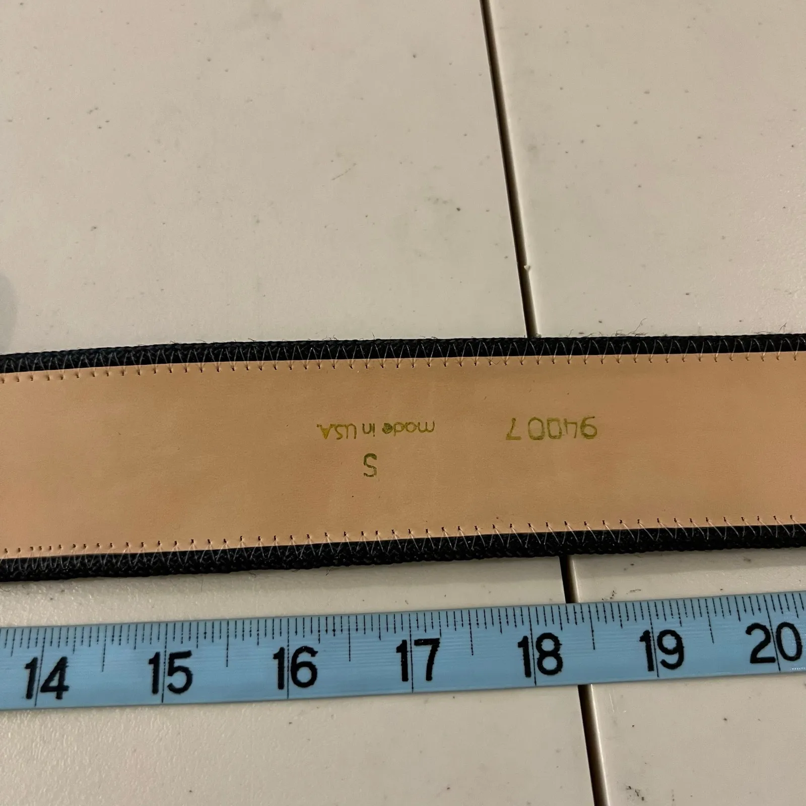 Vintage 90s Tapestry Wide Golden Round Buckle Belt USA Made Size Small Gold - Image 7