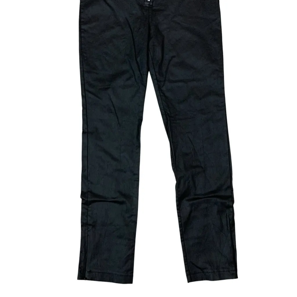 Princess Polly Black High Waisted Zipper Front Skinny Pants Size 10‎ Edgy Moto - Image 3