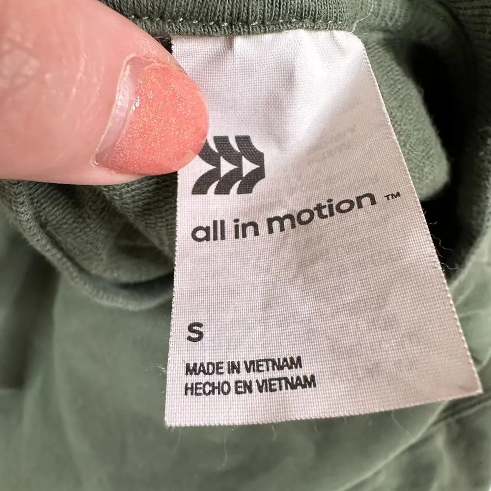 All In Motion  Green Crewneck Pullover Small - Image 4