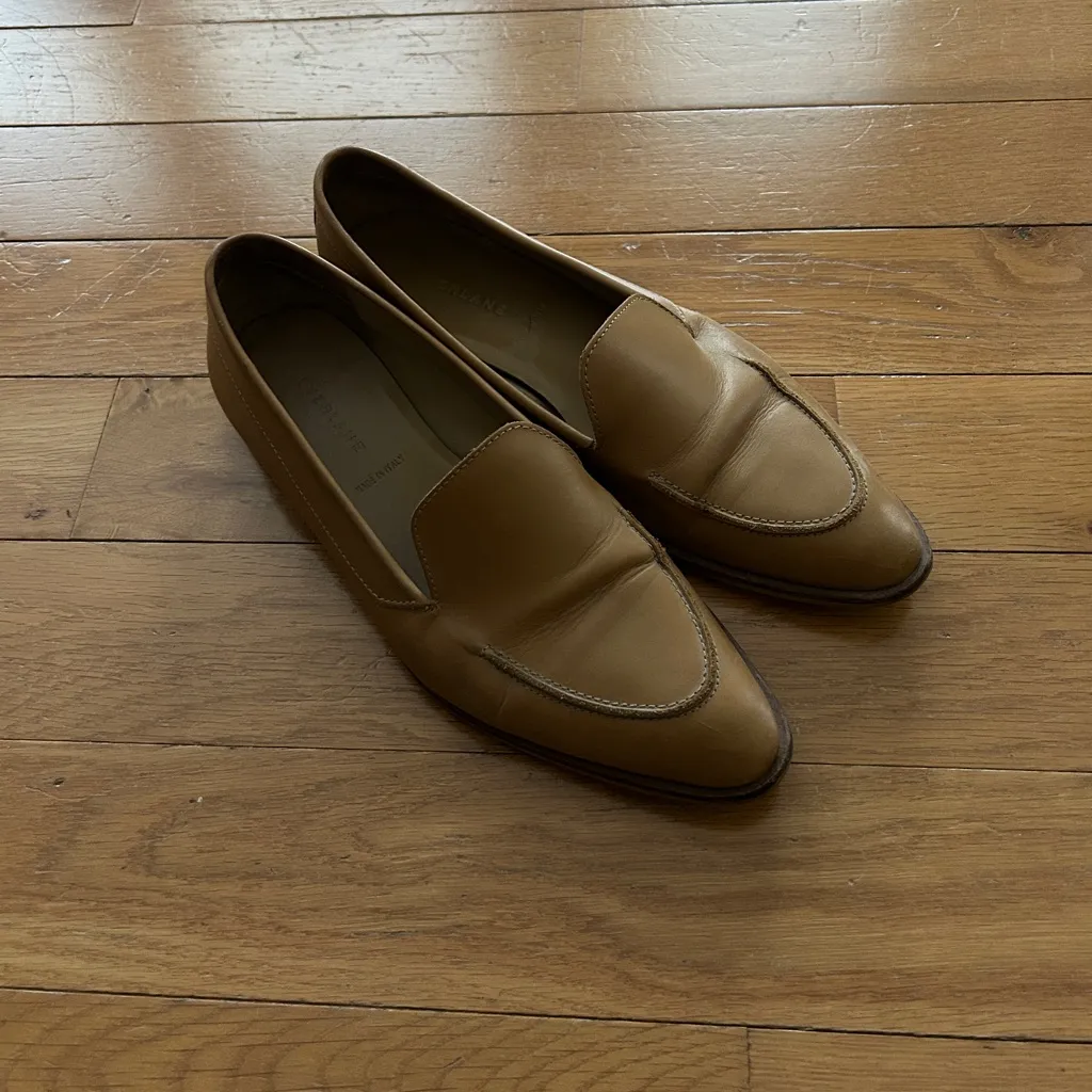 Everlane The Modern Loafer Women’s Size 10 Almond Toe Flat Shoes Tan Beige Nude - Image 12