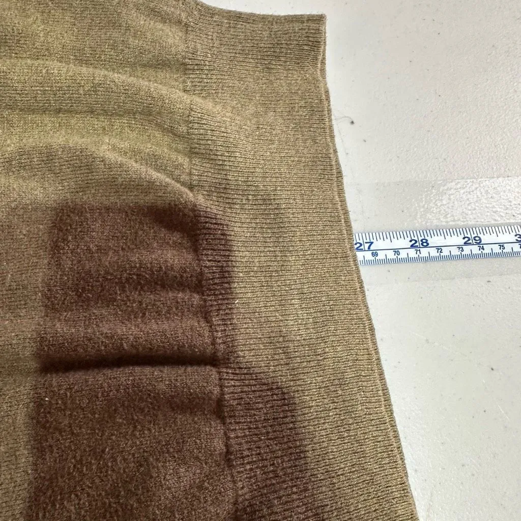 J. Crew‎ Military Green Cotton Wool Blend Sweater Size Small Oversized - Image 9