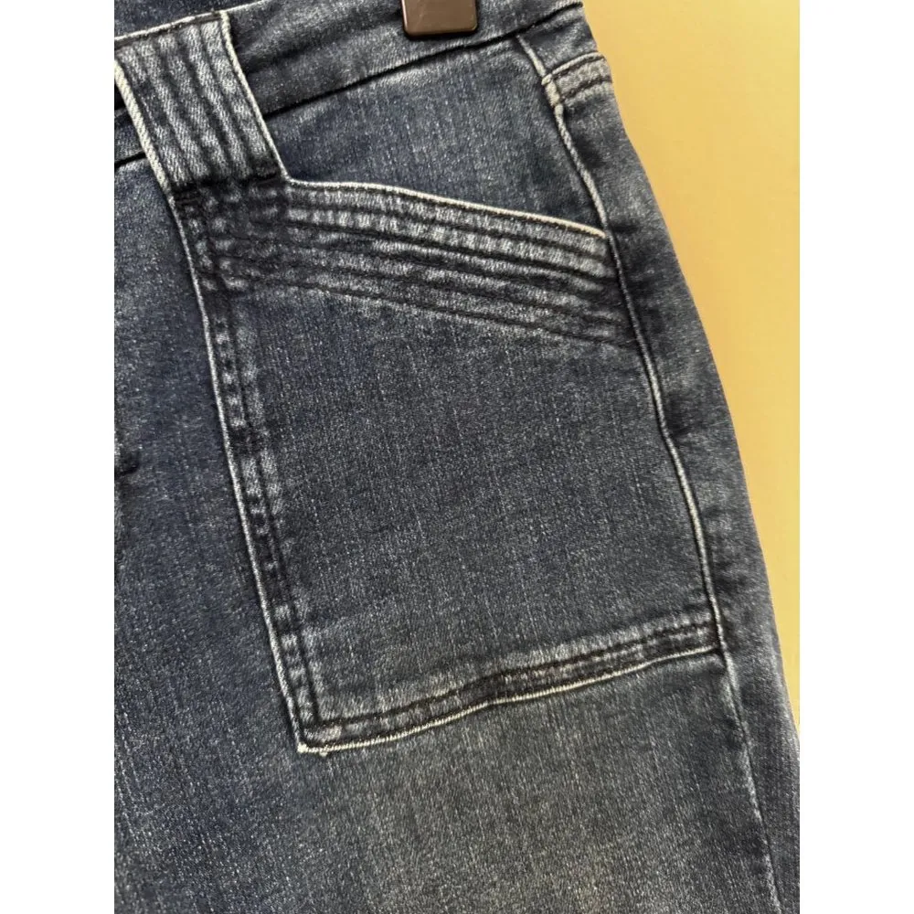 FRAME Le High Straight Trapunto Aurora Jean Size 29 - Image 4