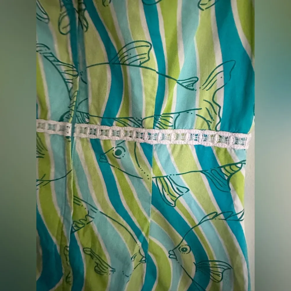 Vintage 90’s Lily Pulitzer Making Waves A-Line Beach Dress - Image 4