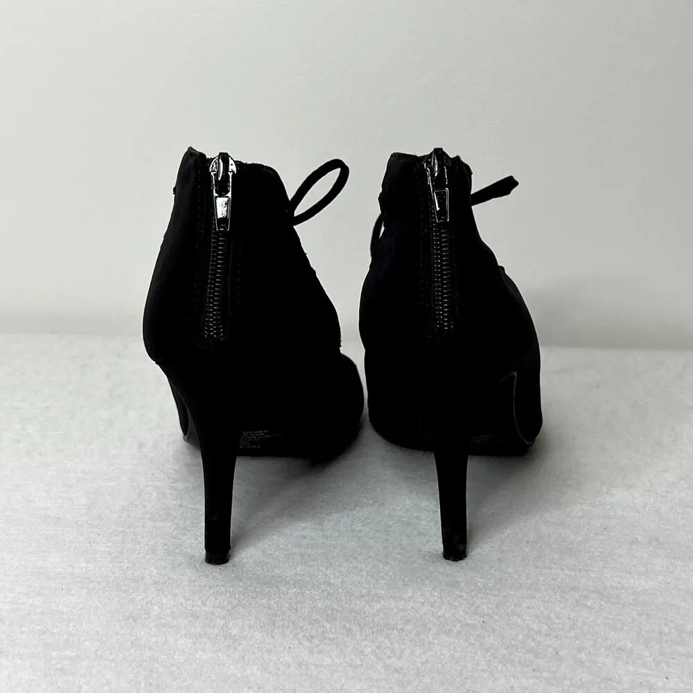 Impo Black Strappy Lace Up Heels - Image 4