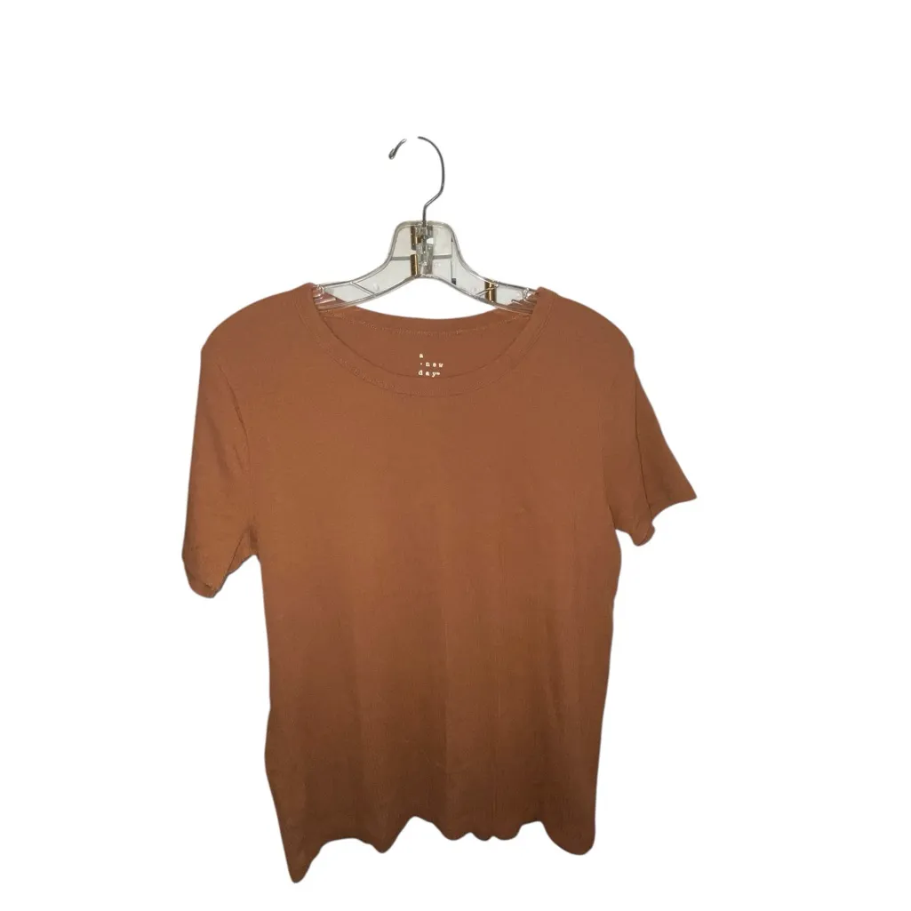 New A New Day Target Rust Brown Basics Ribbed Tee & Tank Top Bundle Fall classic - Image 4