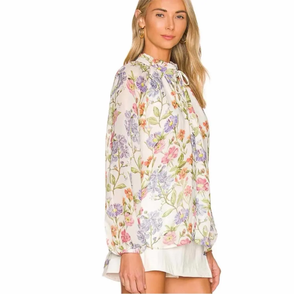 Yumi Kim Sundown Button Front Blouse Shirt Top in Hopefield Ivory Size XXS - Image 3