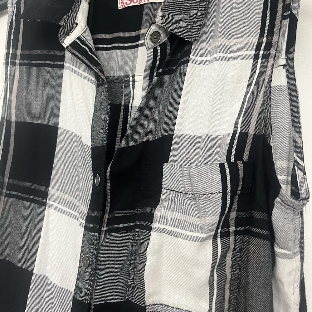 SO Black and White Plaid Shirt - Image 2