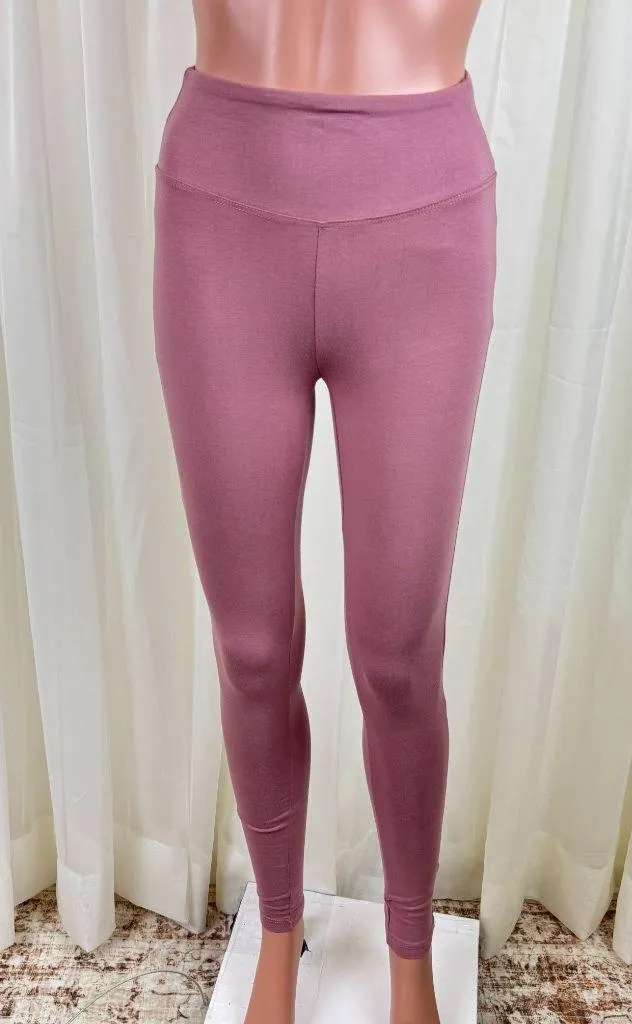 Women's Zenana Two Piece V-Neck Sweater & Legging Set Dusty Rose Pink XS - Image 8