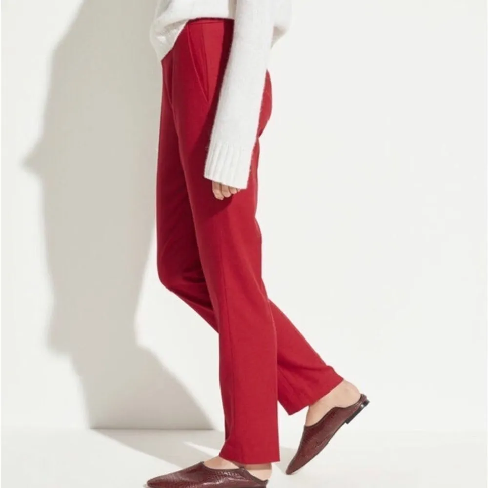 Vince Flannel Tailored Wool Blend Pants in Crimson Red Size 0 XS - Image 6