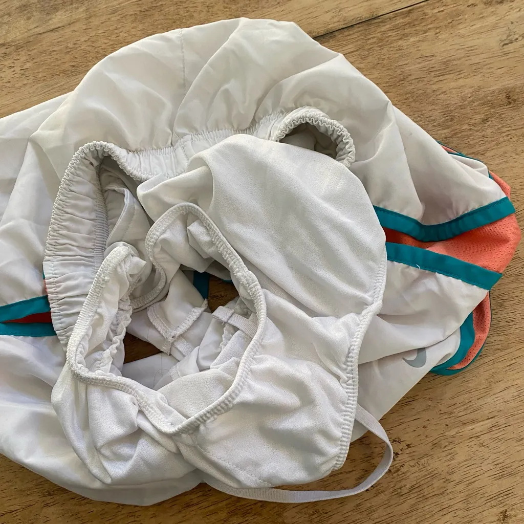 Nike Dri Fit Women’s‎ Size Small White Lined Poly Drawstring Athletic Shorts - Image 5