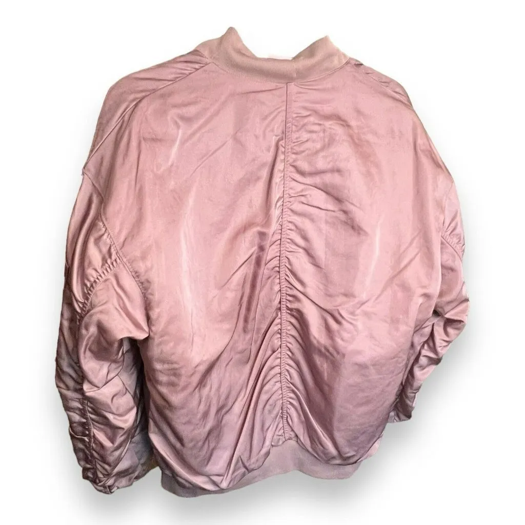 Nike Women's Size Medium REVERSIBLE Varsity Bomber Jacket Quilted Big Swoosh - Image 6