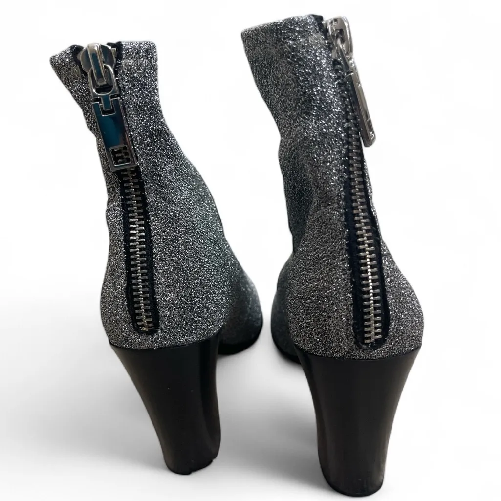 Dolce Vita Sparkling Silver Ankle Booties Size 10 - Image 4