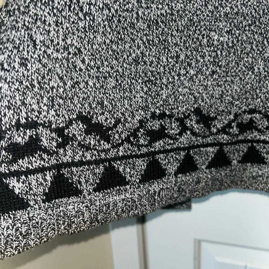 Absolutely Famous Gray and Black Elephant print Long Sleeve Cardigan Sz Small - Image 7