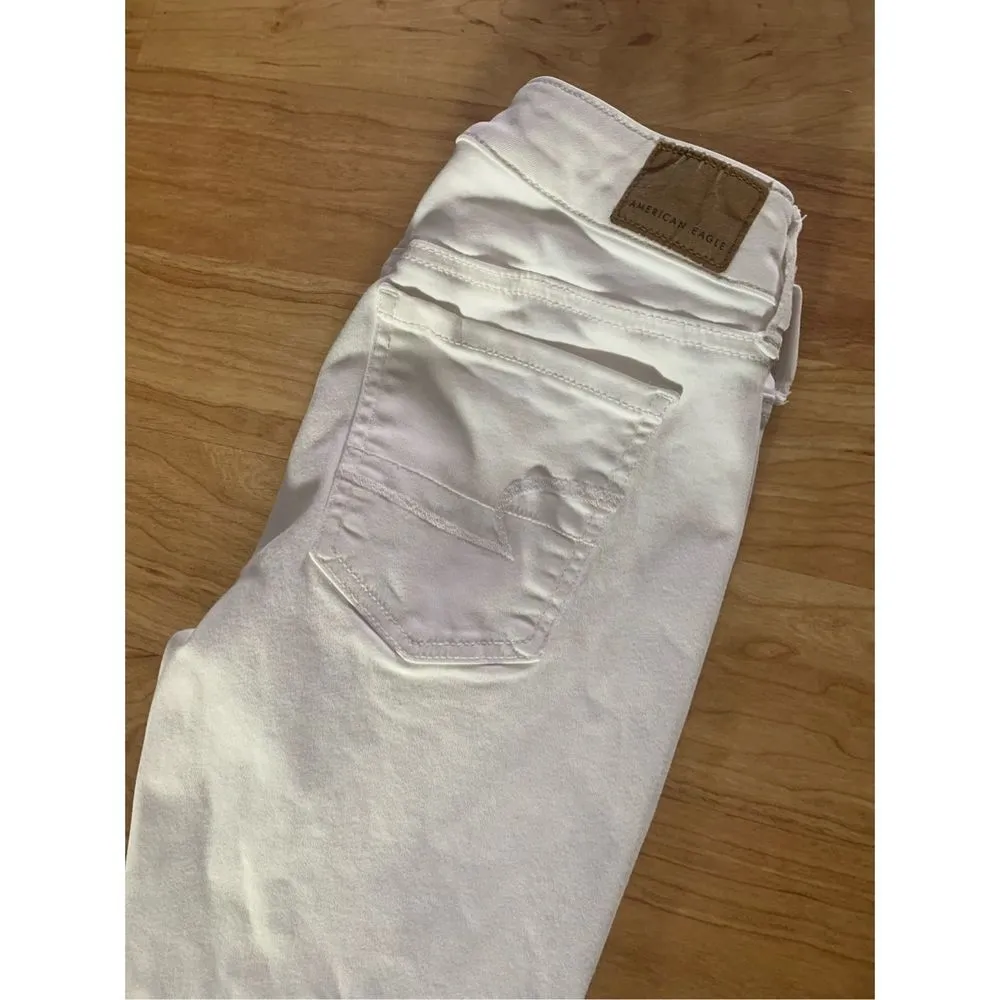 American Eagle white stretchy pants size 2 - Image 4