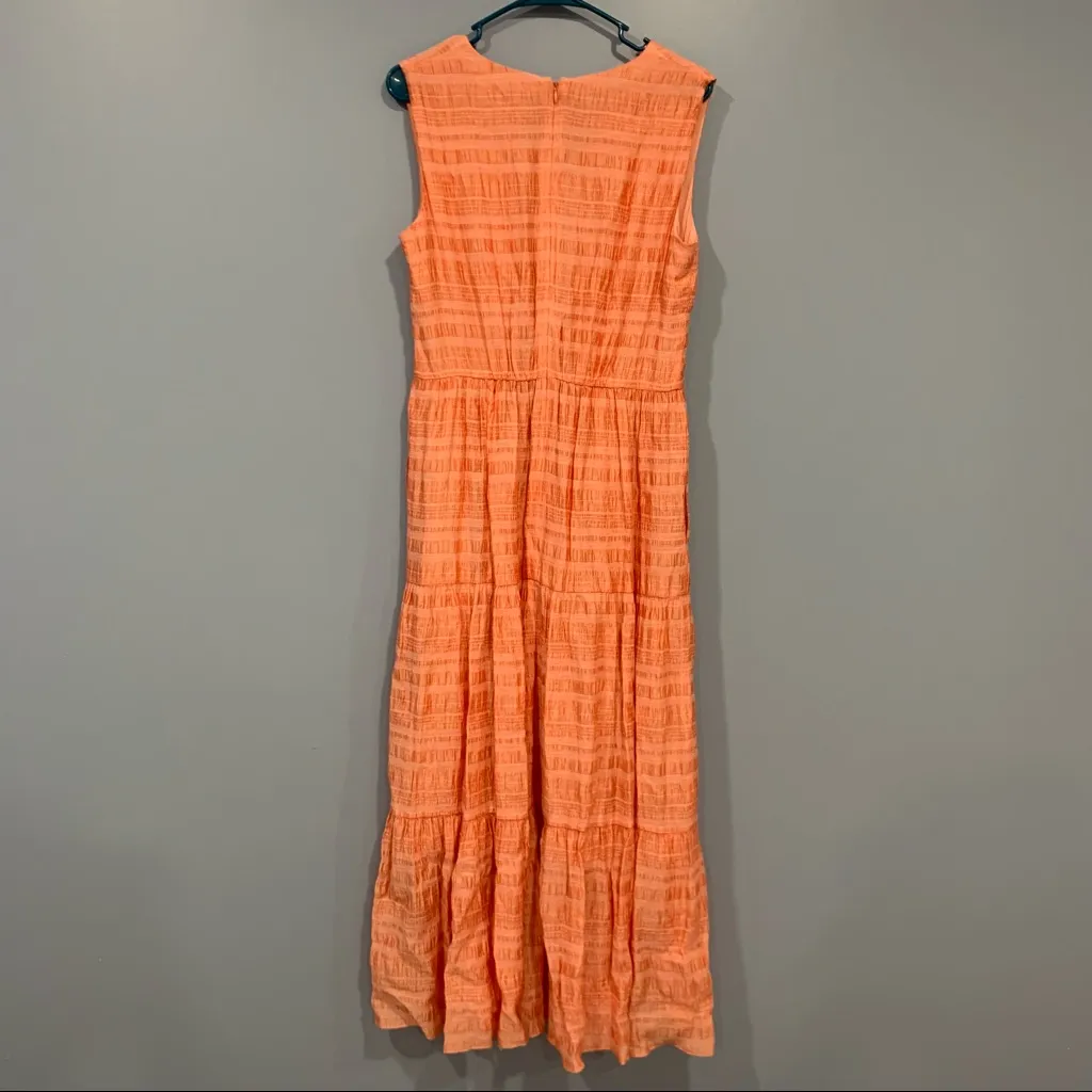 NEW Gal Meets Glam Fiona Tiered Maxi Peach Dress 14 - Image 5