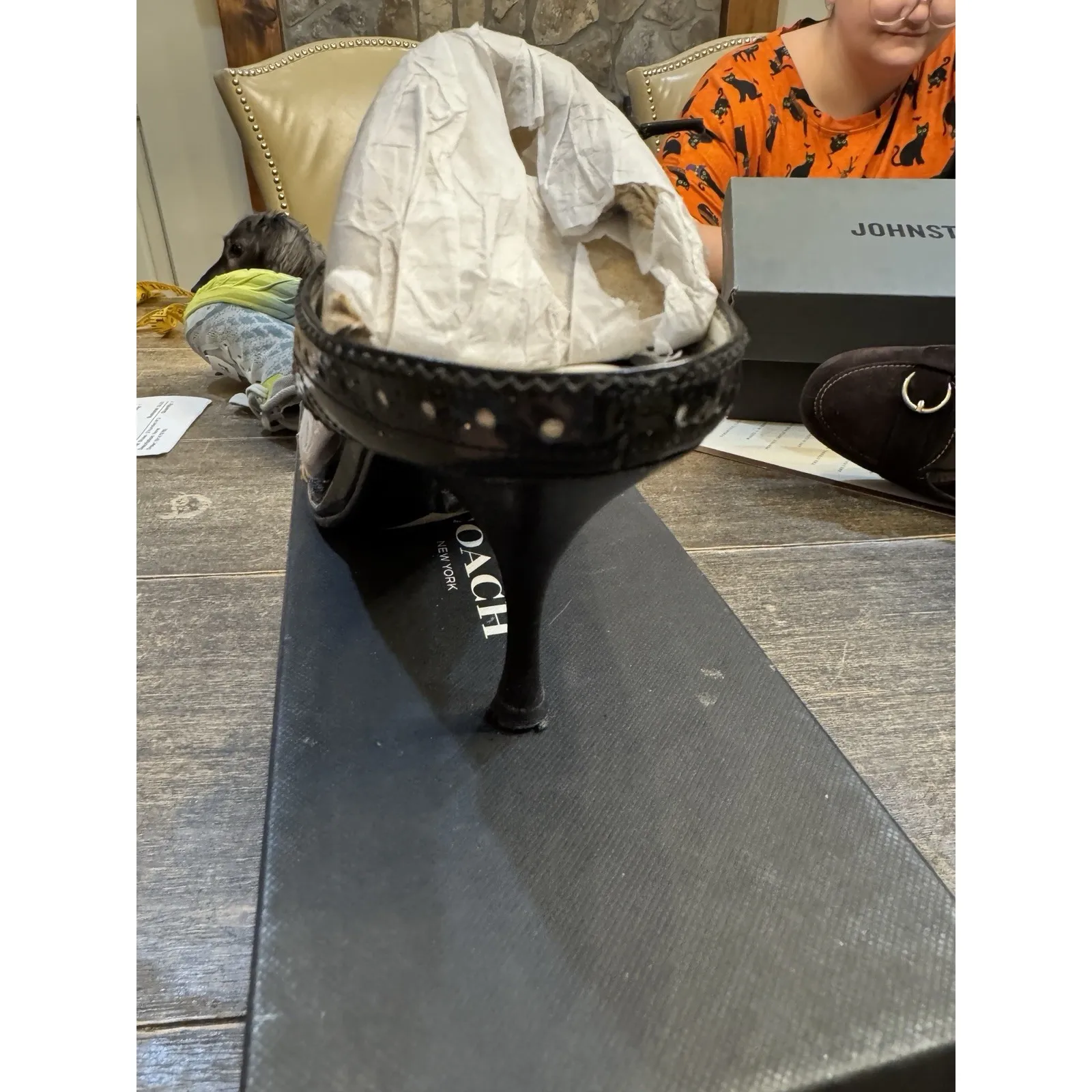 Vintage Yves Saint‎ Laurent YSL Lace Up Kitten Heel Sandal Art Deco Size 37 Black - Image 7