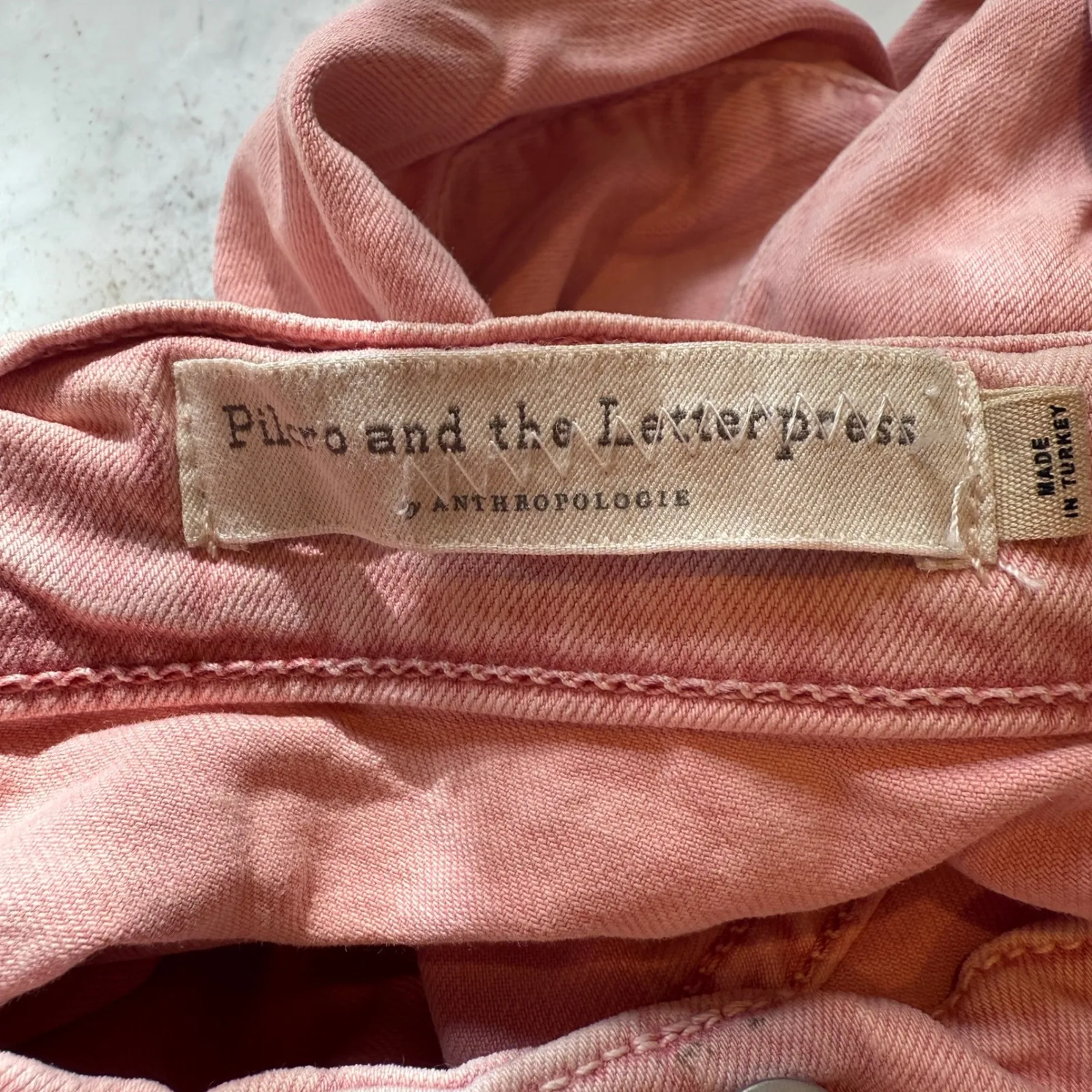 Pilcro and the Letterpress Anthropologie Pink High Rise Jeans Size 29 - Image 2