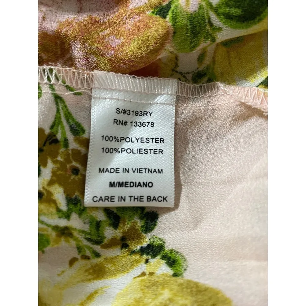 Love Tree M Floral Blush Lace Trim Romper - Image 6