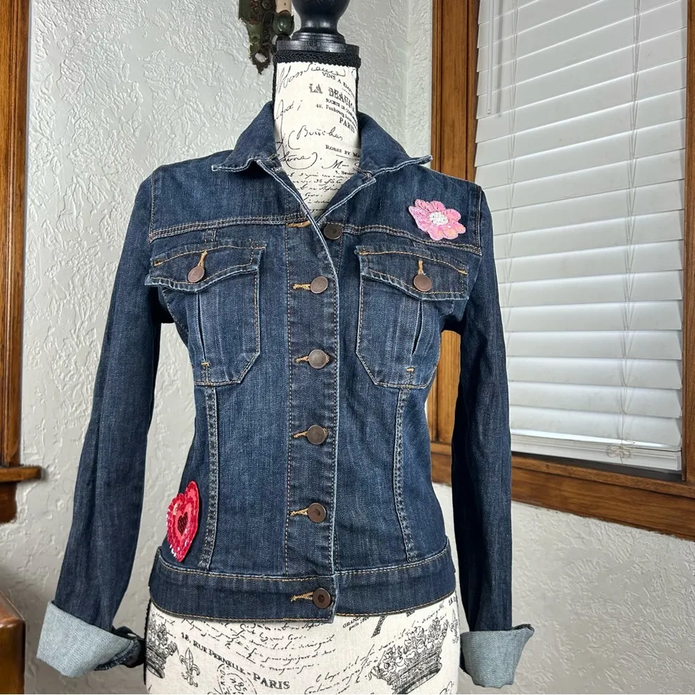 Kut From The Kloth | Embroidered Patched Denim Jacket - Image 6