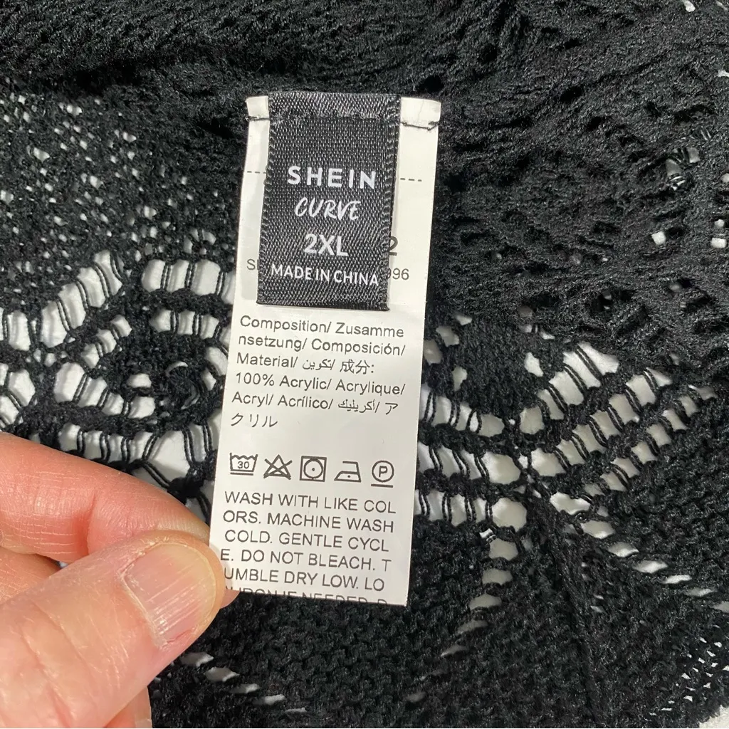 SHEIN Slouchy Crochet Knit Sweater - Image 4