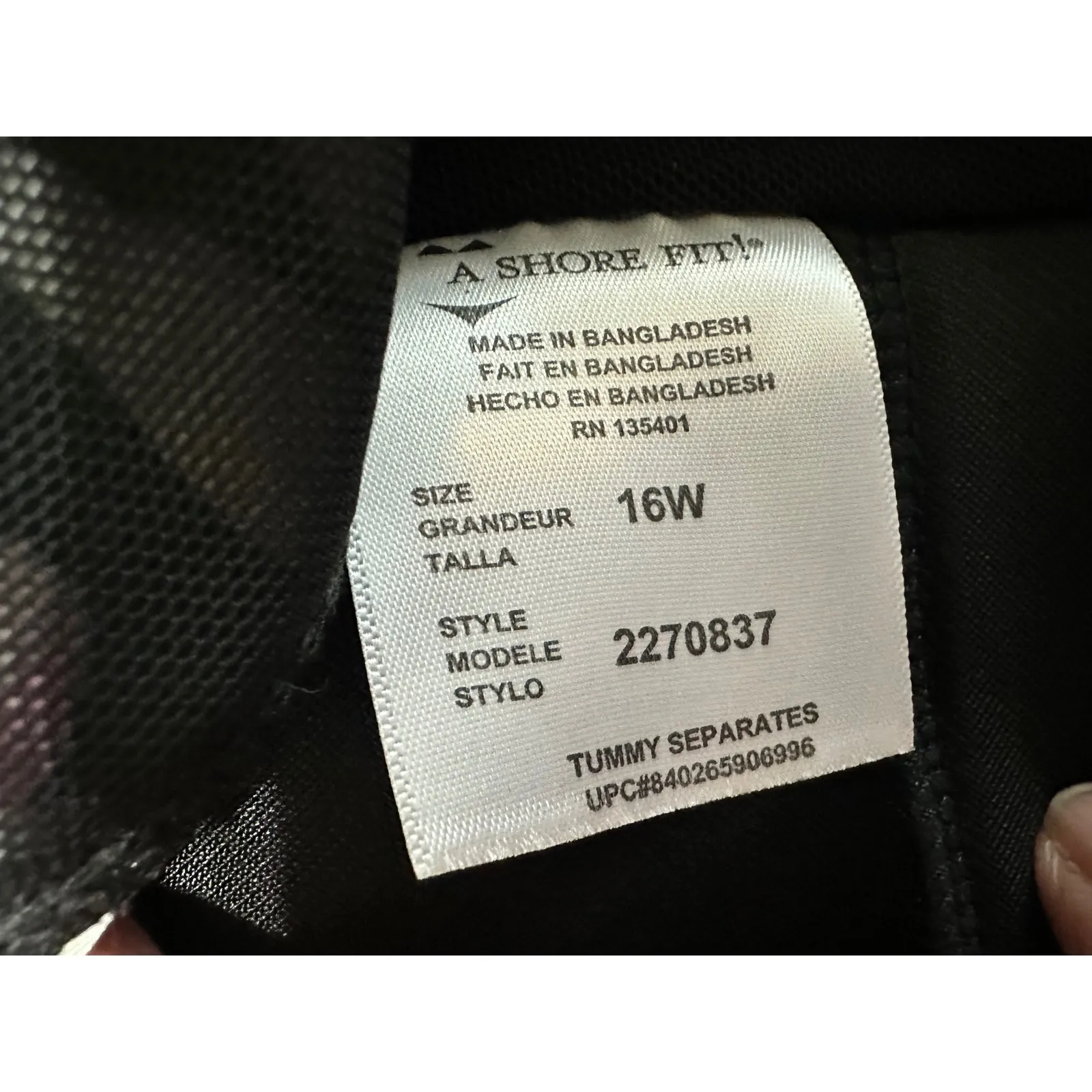 A Shore Fit Tummy Control Swim Top Tropical Floral Print Pink Coral Green 16W - Image 5