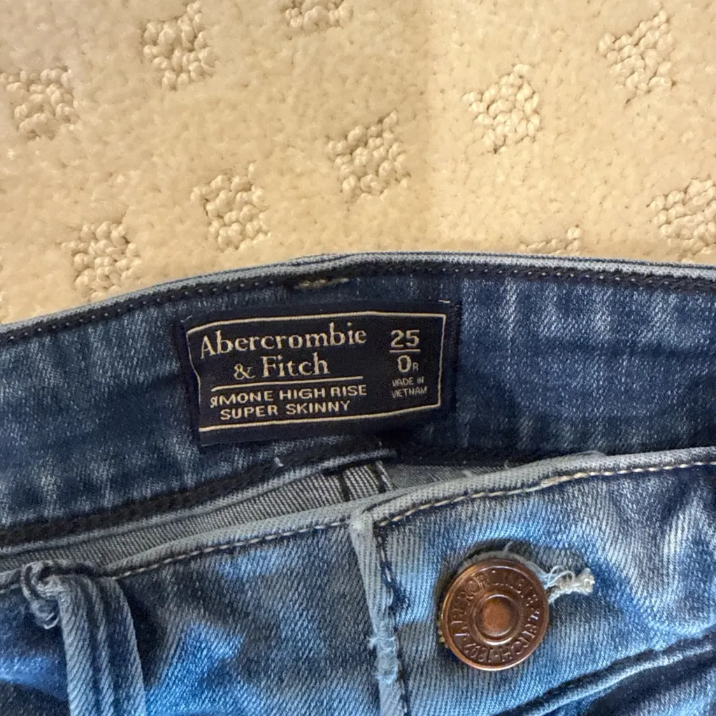 Abercrombie & Fitch Simone High Rise Super Skinny Jeans Size 25/0R - Image 4