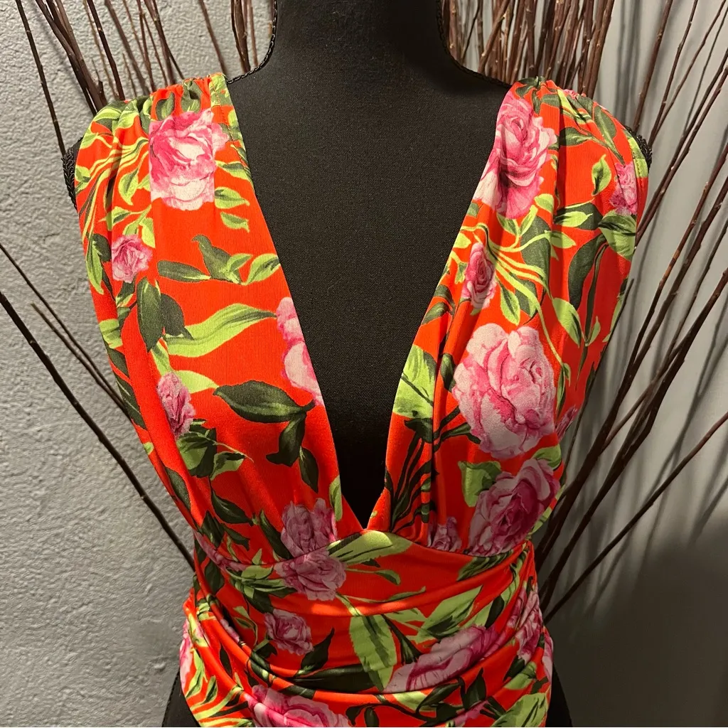 🍒NWT ZARA FLORAL PRINT BODYSUIT SIZE SMALL🍒 - Image 4