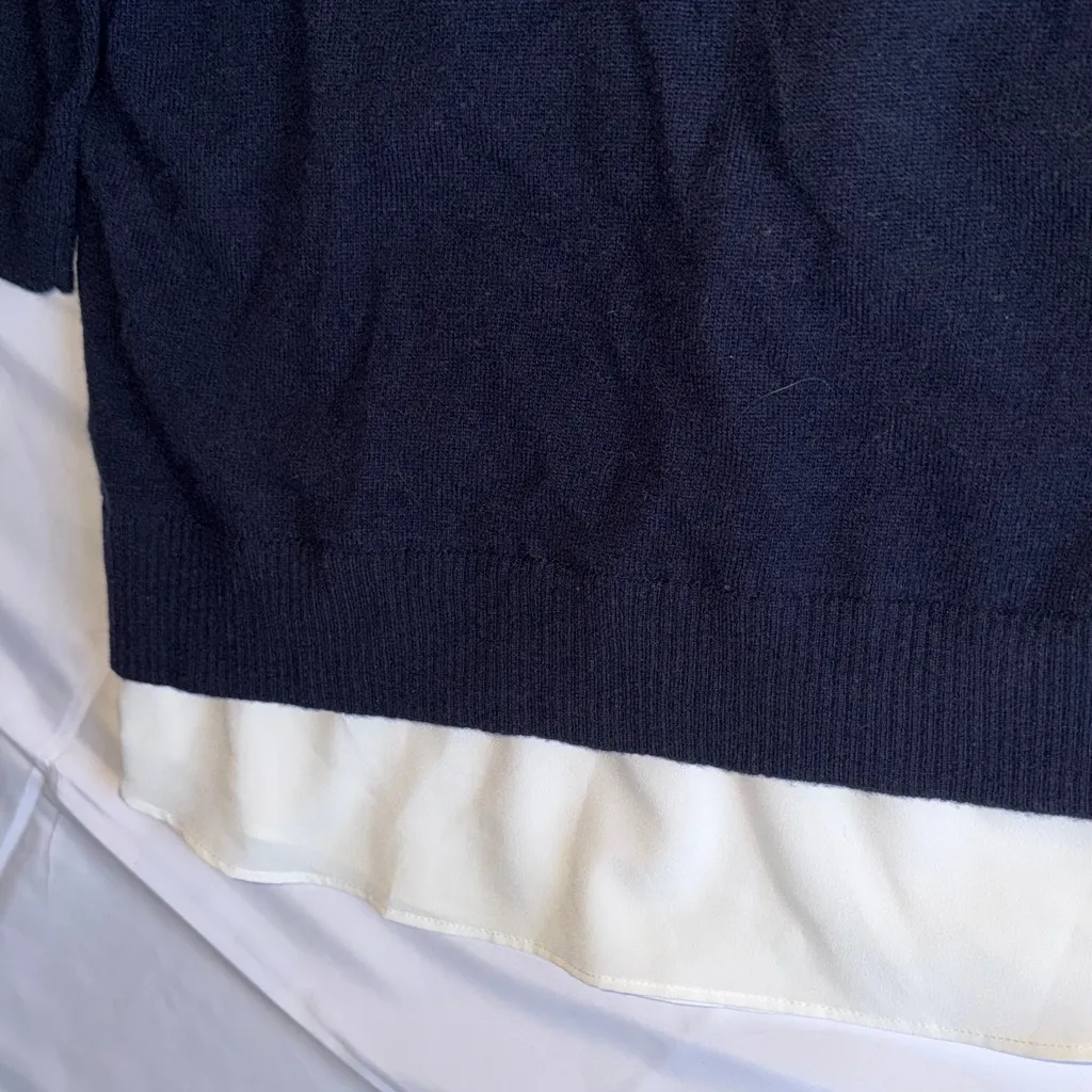 Ted Baker London Blue Sweater with Pearl Collar - Image 3