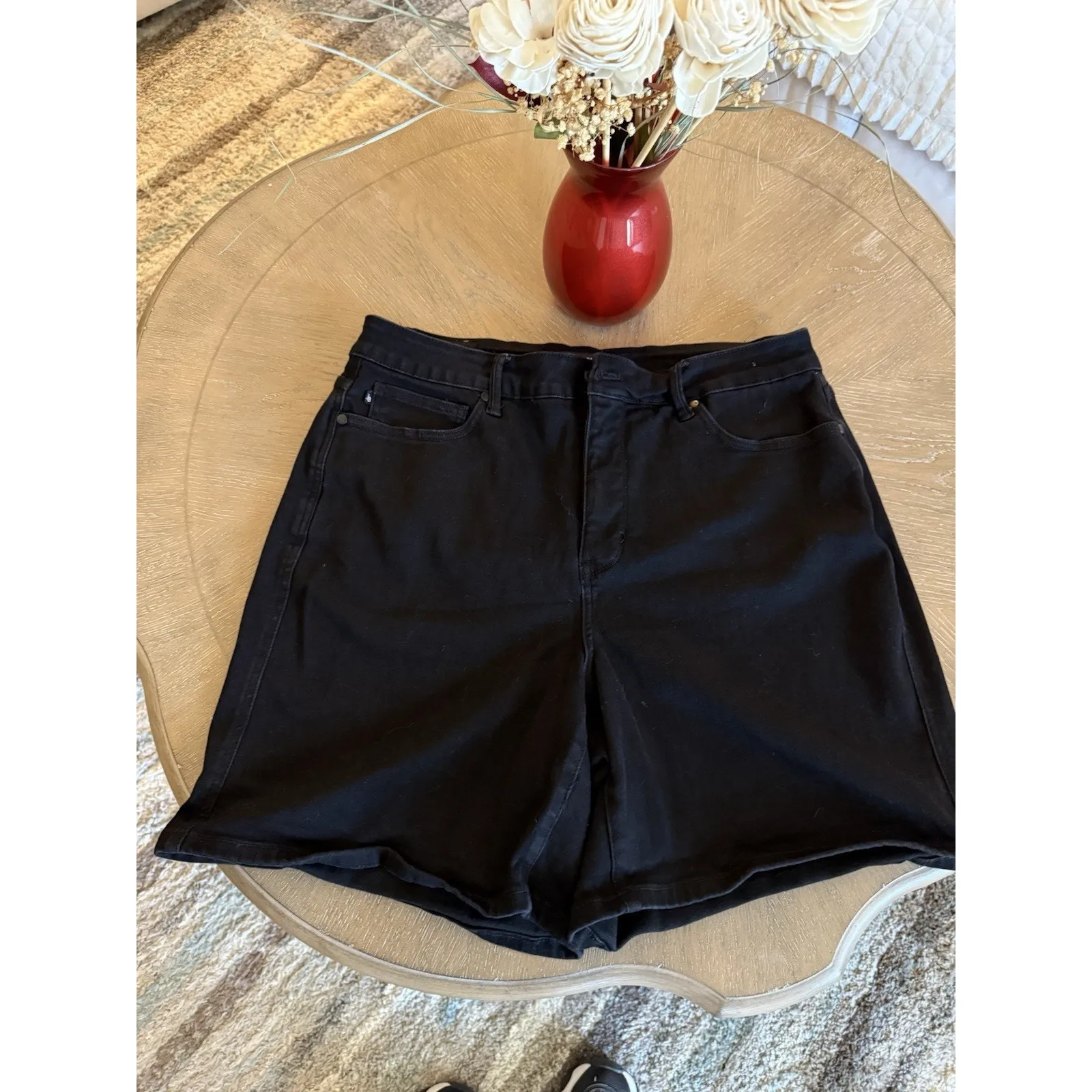 Judy Blue Tummy Control Daze In The Sun Cuffed Shorts Black 2xL - Image 3