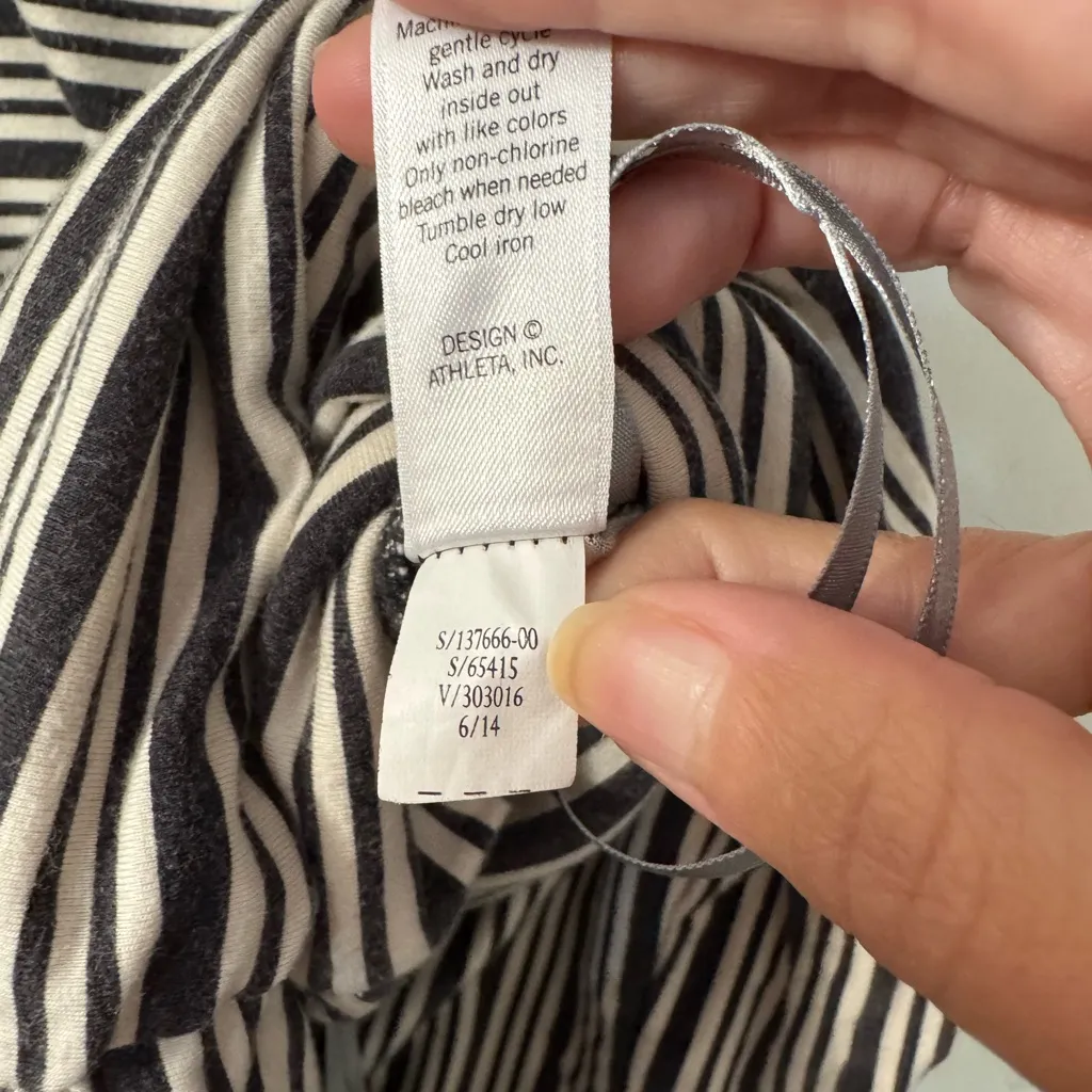 Athleta Tulip Striped Ruched Sleeveless Dress - Image 7