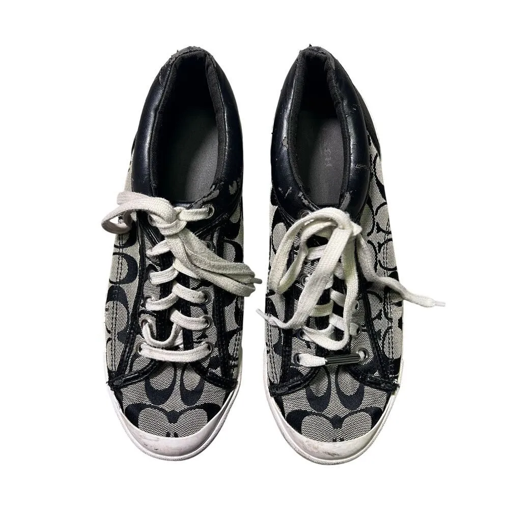 Coach New York Francesca Women Signature C Logo Lace Up Shoes Size 8.5B EU 38.5 - Image 11