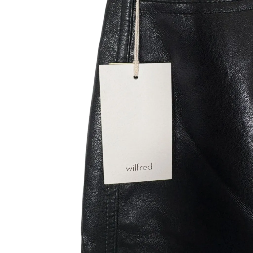 Aritzia Wilfred Bica High Waist Vegan Faux Leather Midi Skirt Size 8 NEW - Image 8
