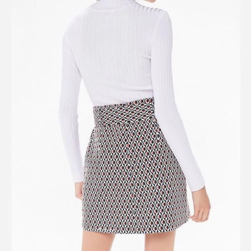 UO Goldie Jacquard Belted Mini Skirt - Image 4