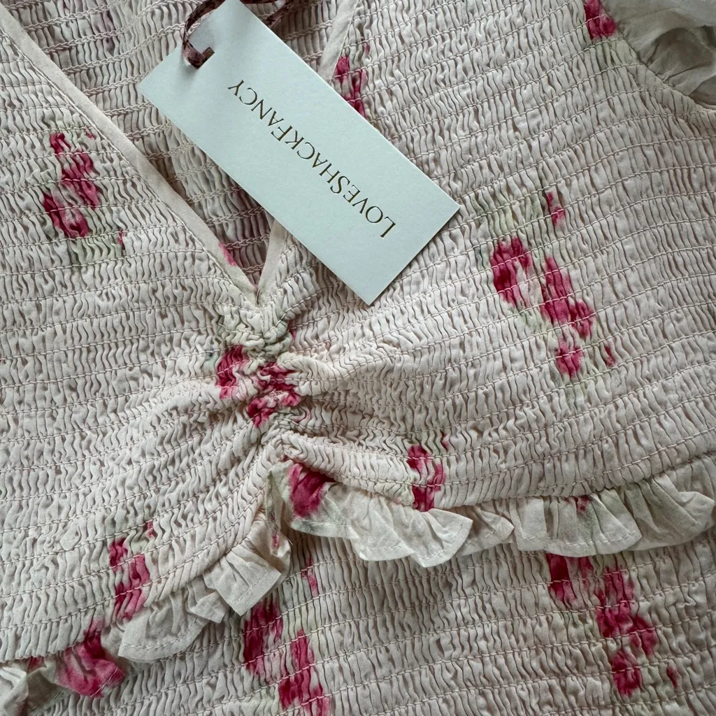 Love Shack Fancy Women Sonora Dress Berry Moment size small NWT - Image 6