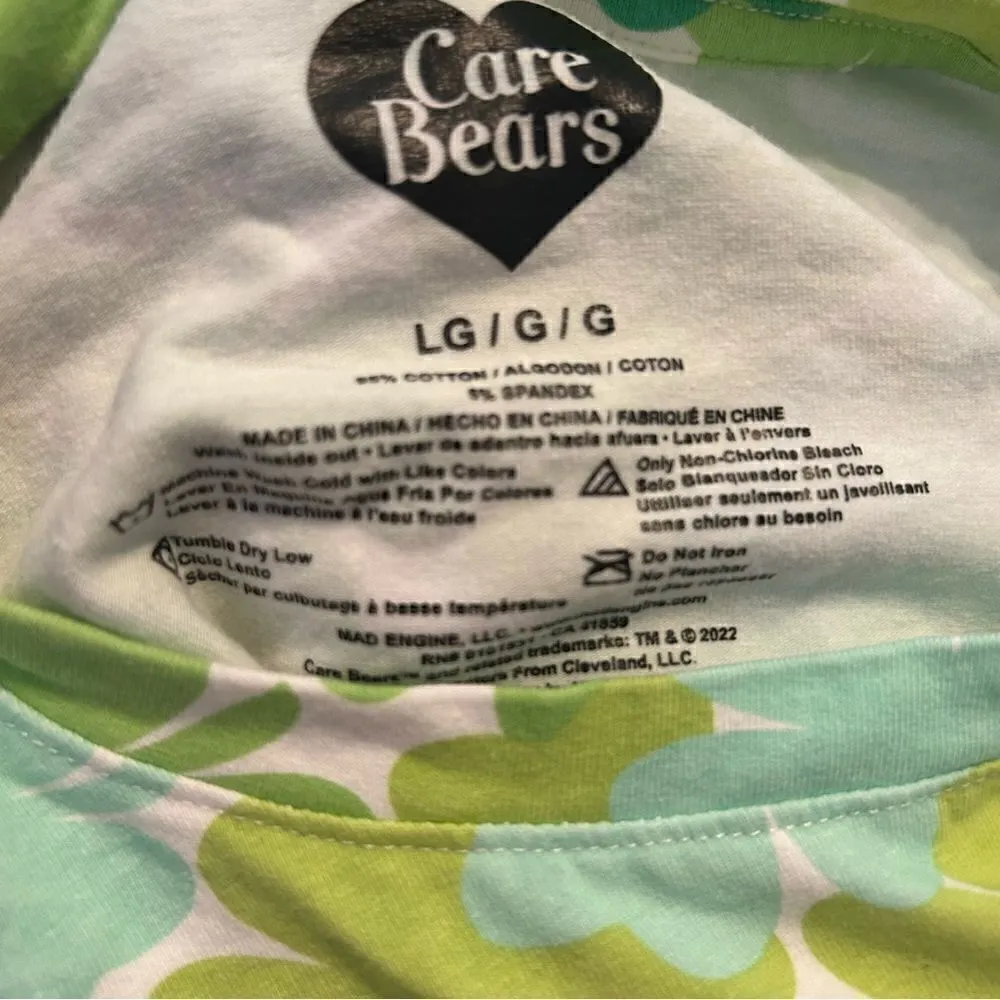 Care Bear St Patrick’s Day crop top shirt short sleeve size large women’s Green - Image 4