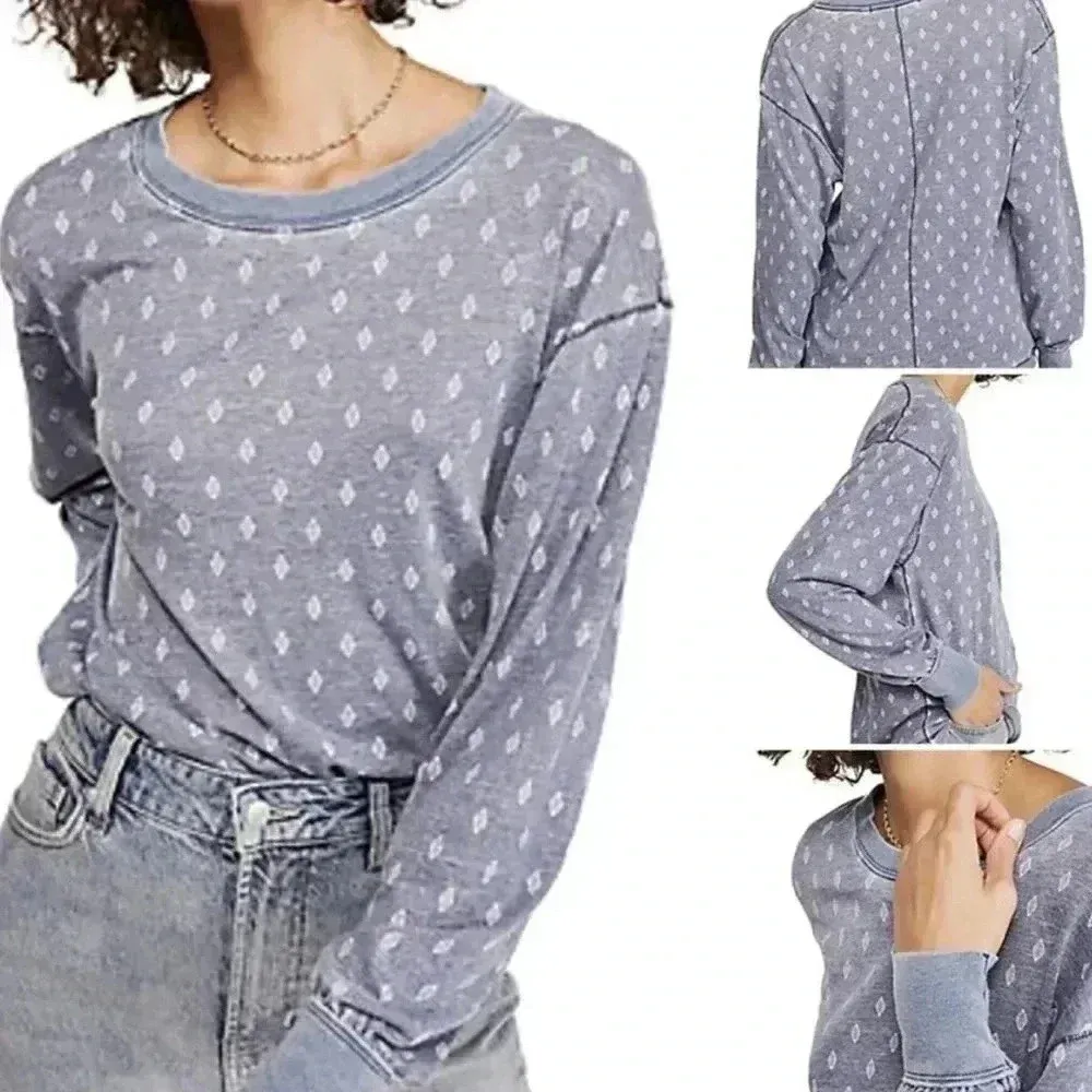 We The Free NWT Arielle Tee Indigo Combo Sz XS - Image 3