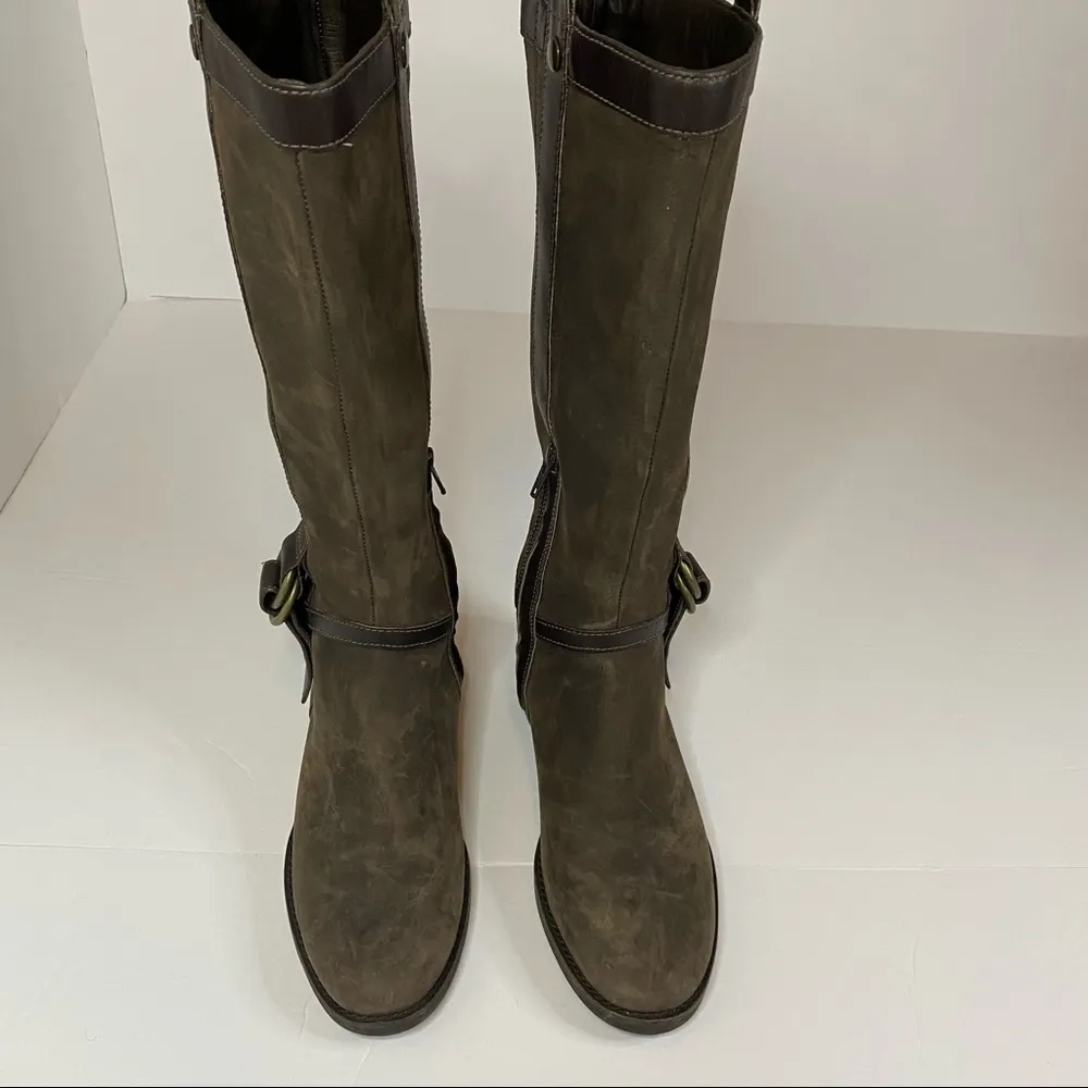 Cole Haan Nike Air Suede Leather Knee Boots Brown - Image 7
