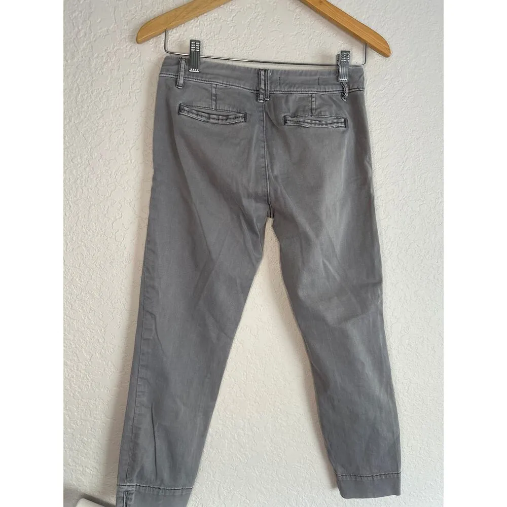 Pilcro and the Letterpress Gray Crop Chino Pants Size 25 Stet Preppy Y2K - Image 7